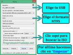 Rufus Crear USB de Disco de instalación para Windows